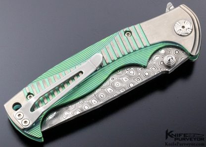 Brian Tighe Custom Knife Damasteel "Tighe Raid" Button Lock - Image 5