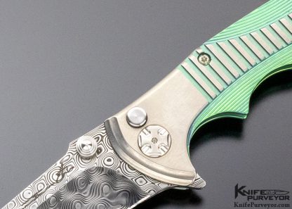Brian Tighe Custom Knife Damasteel "Tighe Raid" Button Lock - Image 2