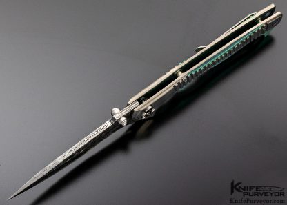 Brian Tighe Custom Knife Damasteel "Tighe Raid" Button Lock - Image 6