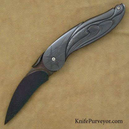 David Broadwell Custom Knife "Black Comet" Linerlock