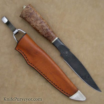 David Broadwell & Bailey Bradshaw Custom Knife Collaboration Fancy Droppoint Hunter - Image 4