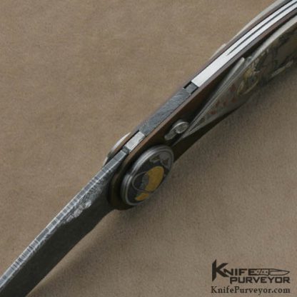 David Broadwell Custom Knives Brian Hochstrat Engraved "Galactic Warriors" Techno Art Folder - Image 9