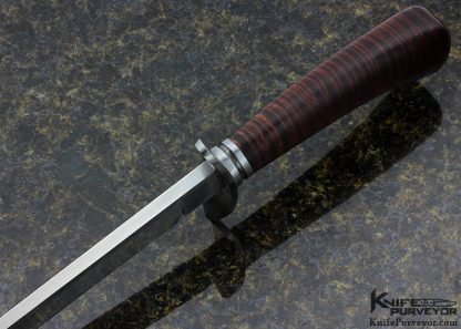 Jimmie Buckner Custom Knife Tiger Stripped Maple Bowie - Image 3