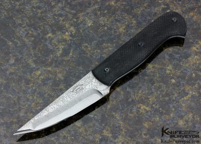 Bud Nealy Custom Knife Daryl Meier Damascus & Black G-10