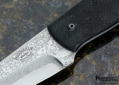 Bud Nealy Custom Knife Daryl Meier Damascus & Black G-10 - Image 2