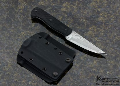Bud Nealy Custom Knife Daryl Meier Damascus & Black G-10 - Image 3