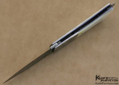 Bud Weston Custom Knives Mother of Pearl & Mike Norris Stainless Damascus Lockback - Image 8