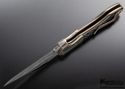 Michael Burch Custom Knife Super Conductor & Carbon Fiber Large "Tangent Varient" Linerlock Flipper - Image 7