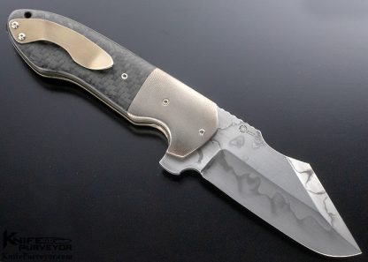 Michael Burch Custom Knife Super Conductor & Carbon Fiber Large "Tangent Varient" Linerlock Flipper - Image 4