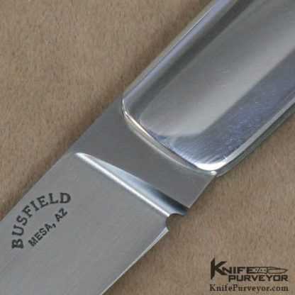 Jack Busfield Custom Knife Blacklip Pearl Interframe Lockback - Image 2