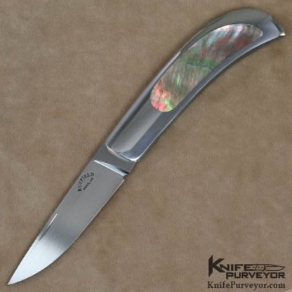 Jack Busfield Custom Knife Blacklip Pearl Interframe Lockback