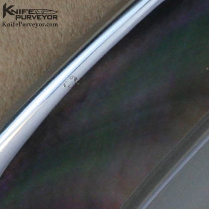 Jack Busfield Custom Knife Blacklip Pearl Interframe Lockback - Image 4