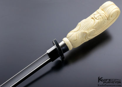 Buster Warenski Custom Knife Carved Dagger - Image 8