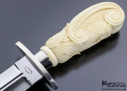 Buster Warenski Custom Knife Carved Dagger - Image 5