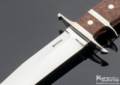 Buster Warenski Custom Knife Burl Wood Subhilt Fighter - Image 2
