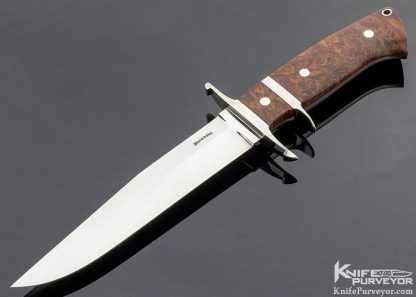 Buster Warenski Custom Knife Burl Wood Subhilt Fighter