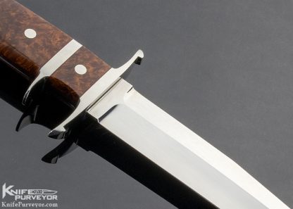 Buster Warenski Custom Knife Burl Wood Subhilt Fighter - Image 4