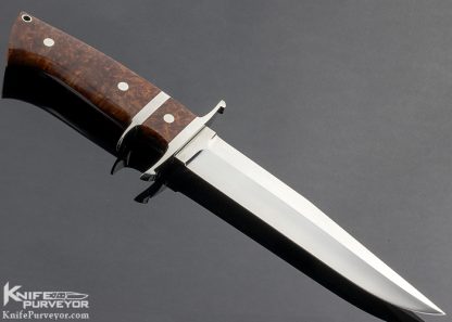 Buster Warenski Custom Knife Burl Wood Subhilt Fighter - Image 3