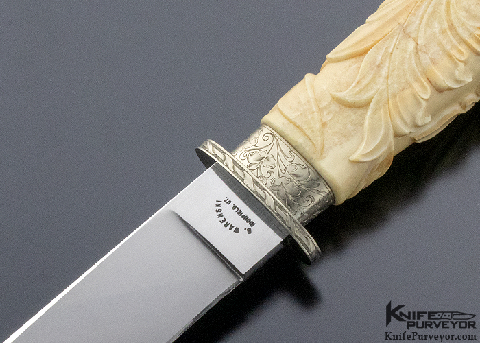 Buster Warenski Custom Knife Sole Authorship Engraved & Carved San Francisco Bowie - Image 2