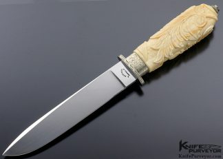 Buster Warenski Custom Knife Sole Authorship Engraved and Carved San Francisco Bowie