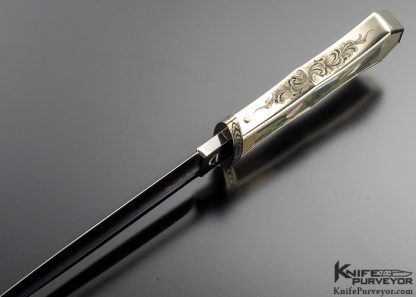 Buster Warenski Custom Knife Sister California Bowie and Dagger Set of 2 Abalone Shell - Image 11