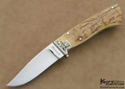 Buster Warenski Custom Knife Julie Warenski Engraved Hunter