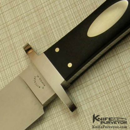 Buster Waresnki Custom Knife Ebony Bowie - Image 2