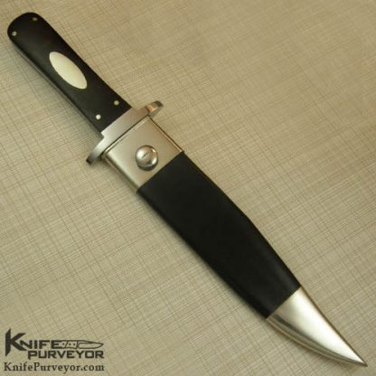 Buster Waresnki Custom Knife Ebony Bowie - Image 3
