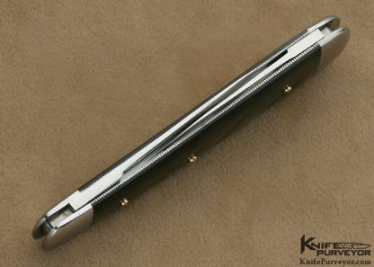 C Gray Taylor Custom Knife Black Lip Tahitian Pearl Shell Lobster Pattern Slipjoint - Image 5