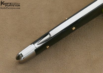 C Gray Taylor Custom Knife Black Lip Tahitian Pearl Shell Lobster Pattern Slipjoint - Image 4