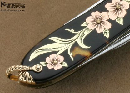 C Gray Taylor Custom Knife Tim George Engraved 3 Bladed Candle End Lobster Pattern Slip Joint - Image 6