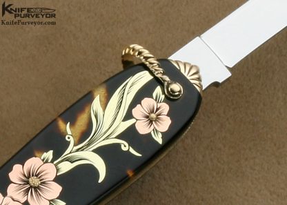 C Gray Taylor Custom Knife Tim George Engraved 3 Bladed Candle End Lobster Pattern Slip Joint - Image 9