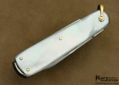 C. Gray Taylor Custom Knife Mother of Pearl Sleeve Board Slip Joint - Image 3