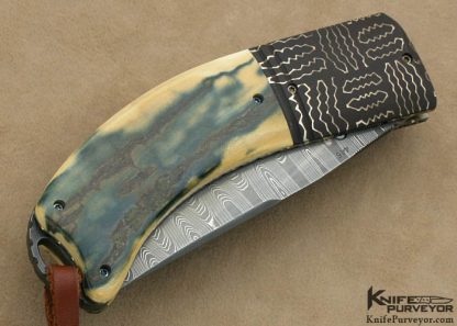 Carlton R. Evans Custom Knife  Damascus Linerlock - Image 3