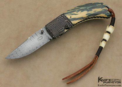 Carlton R. Evans Custom Knife  Damascus Linerlock