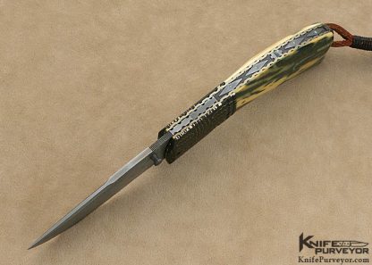 Carlton R. Evans Custom Knife  Damascus Linerlock - Image 5