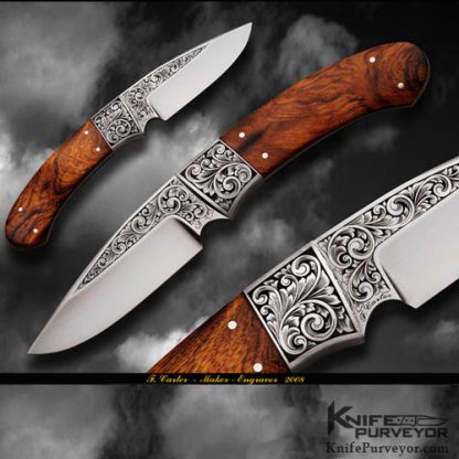 Dr. Fred Carter Custom Knife Sole Authorship Engraved Desert Ironwood Hunter - Image 7