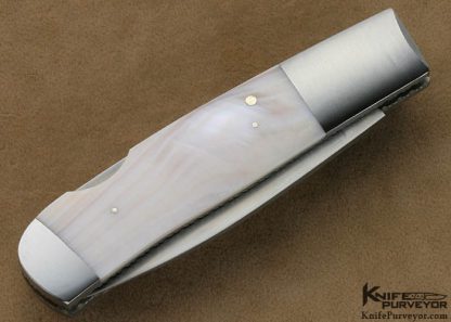 Frank Centofante Custom Knives Loveless Design 25th Anniversary Knifemakers' Guild Pink Pearl Lockback - Image 3