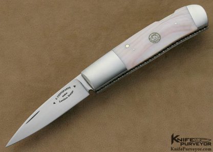 Frank Centofante Custom Knives Loveless Design 25th Anniversary Knifemakers' Guild Pink Pearl Lockback