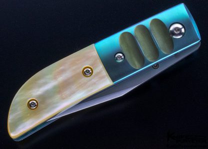C.H. Morris Custom Knife Gold Lip Pearl & Titanium - Image 5