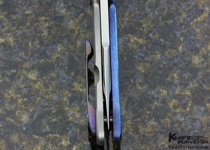 Chad Nell Custom Knife Timascus Two Tone Finished 154 CM "Templar" Framelock Flipper - Image 6