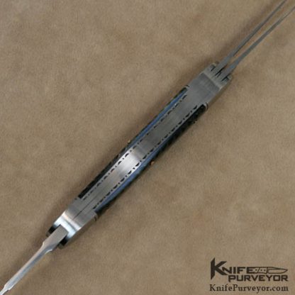 Joel Chamblin Custom Knife 3 Blade Blacklip Pearl Slipjoint - Image 4