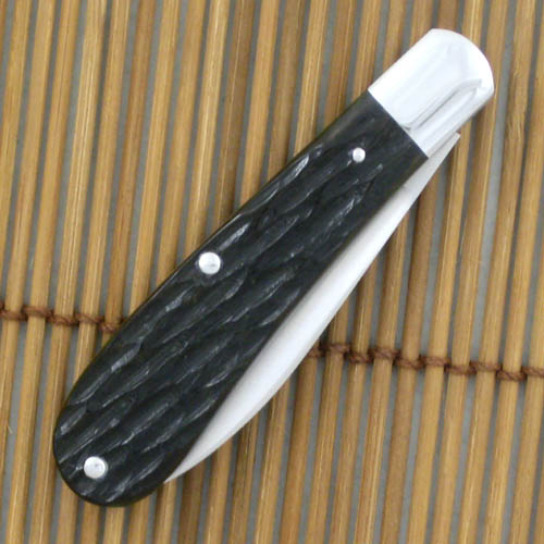 Joel Chamblin Custom Knife: Green Bone Wharncliff Trapper - Image 2