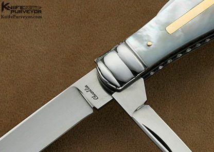 Joel Chamblin Custom Knives 2 Blade Mother of Pearl Sheffield Slip Joint and Lockback - Image 2