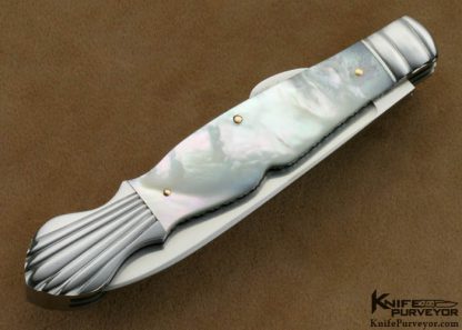 Joel Chamblin Custom Knives 2 Blade Mother of Pearl Sheffield Slip Joint and Lockback - Image 3