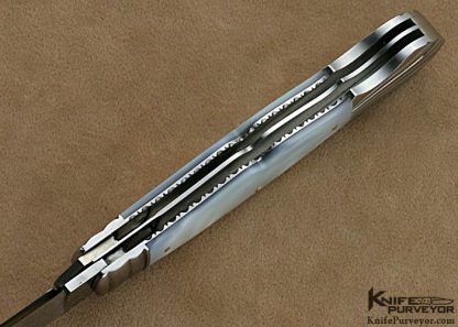 Joel Chamblin Custom Knives 2 Blade Mother of Pearl Sheffield Slip Joint and Lockback - Image 6
