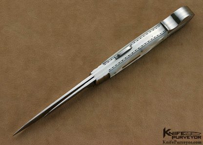 Joel Chamblin Custom Knives 2 Blade Mother of Pearl Sheffield Slip Joint and Lockback - Image 4