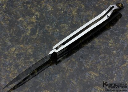 Charlie Bennica Custom Knife Exotic Material with 24KT Gold Inlays "Comete" Folder - Image 5