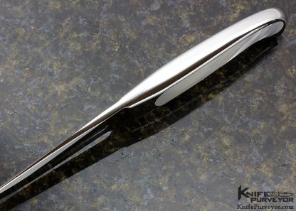 Charly Bennica Custom Knife Mother of Pearl Shell Interframe Integral Fixed Blade - Image 4
