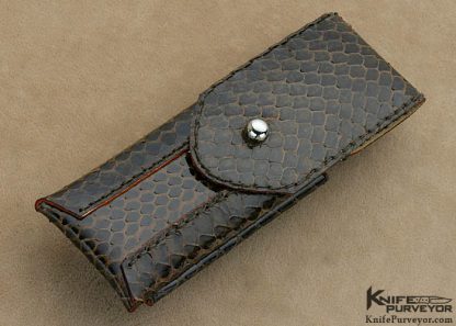 Charlie Bennica Custom Knife Bertie Rietveld "Turkish Twist" Damascus and Royal Sahara Jasper Interframe "Occitanie" Bennica Lock System - Image 4